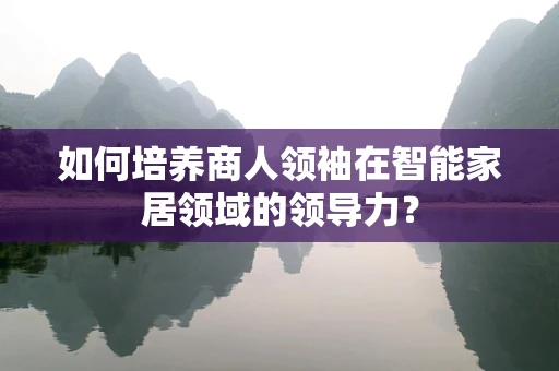 如何培养商人领袖在智能家居领域的领导力？