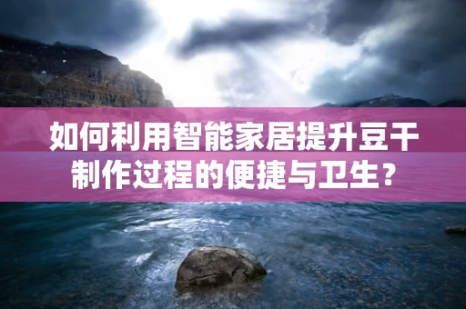 如何利用智能家居提升豆干制作过程的便捷与卫生？