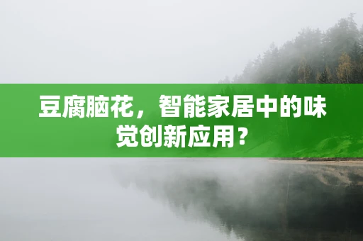 豆腐脑花，智能家居中的味觉创新应用？