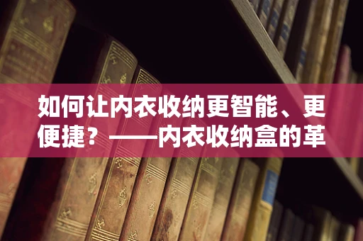 如何让内衣收纳更智能、更便捷？——内衣收纳盒的革新应用