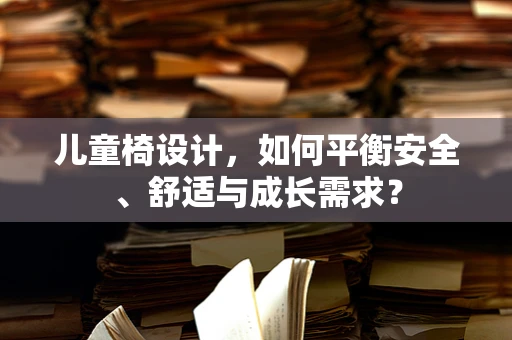 儿童椅设计，如何平衡安全、舒适与成长需求？