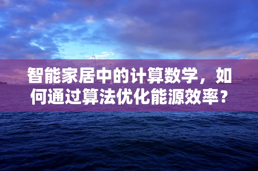 智能家居中的计算数学，如何通过算法优化能源效率？